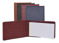 black, navy, Burgundy and terra cotta faux leather jotters