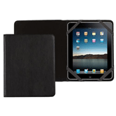 black leather iPad folio
