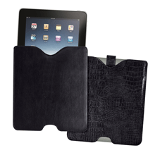 croco-grain leather iPad sleeve