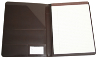 Leather Writing Padfolio Inside in Chestnut Leather