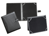 black leather iPad case