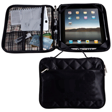 quilted satin iPad case
