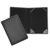 six inch black leather Kindle case